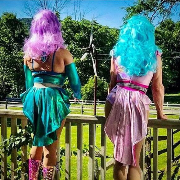 Coquetry Rainbow Leopard V Neck Tuxedo Back Romper Medium NWT $138 CUSTOM piece - Picture 4 of 4